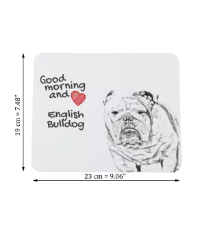 Bulldog, English Bulldog, British Bulldog - mouse pad with print, personalized dog-themed mouse pad, unique gadget for an office worker by Art-Dog brand