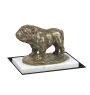 Bulldog I - dog figurine, statue on white marble, trophy for Art-Dog dog show exhibition