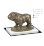 Bulldog I - dog figurine, statue on white marble, trophy for Art-Dog dog show exhibition