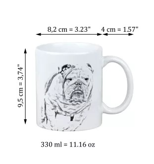 Bulldog, Englische Bulldogge - Tasse mit Hund, fröhliche Tasse für Hundeliebhaber, personalisiertes Geschenk der Marke Art-Dog