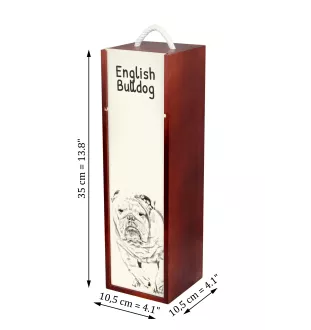 Bulldog, Englische Bulldogge - Weinbox mit Hund, Alkoholbox mit Grafik, personalisierte Geschenkbox der Marke Art-Dog