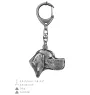 English Pointer - Silver-plated key ring with dog, handbag decoration, backpack pendant by Art-Dog brand