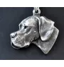 Pointer anglais I - Collier de chien dans une boîte cadeau, médaillon argenté pour fan de chien, pendentif remarquable de la marque Art-Dog