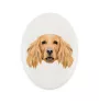 English Cocker Spaniel - a plate with a geometric design and the brand name Art-Dog