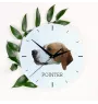 Pointer anglais - horloge murale géométrique avec photo et logo de la marque Art-Dog