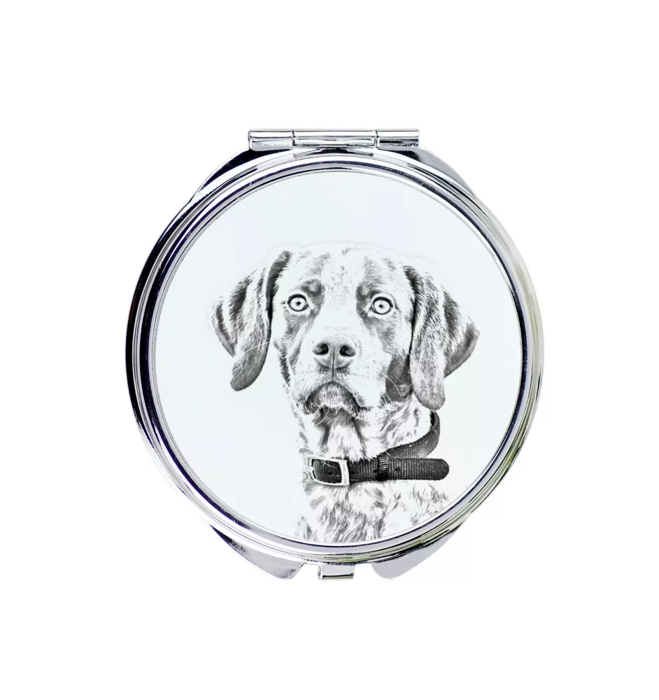 Pointer anglais II - miroir de poche avec chien, miroir personnalisé pour sac à main, miroir compact avec impression de la marque Art-Dog