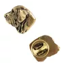 Fila Brasileiro - Dog brooch in decorative box, elegant gold-plated pin, Art-Dog brand jacket pin