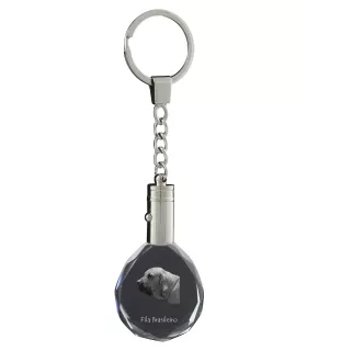 Fila Brasileiro - pendant with a photo of a dog, crystal key ring in a gift box, a unique gift by Art-Dog