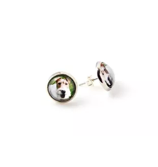 Fox Terrier Wire - earrings your photo handmade, own photo, jewelry from the Art.-Dog brand