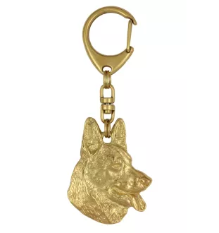 Berger allemand, Berger d'Alsace, Berger alsacien - Porte-clés doré avec chien, décoration de sac à main, accessoire de luxe de la marque Art-Dog