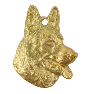 Berger allemand, Berger d'Alsace, Berger alsacien - Porte-clés doré avec chien, décoration de sac à main, accessoire de luxe de la marque Art-Dog