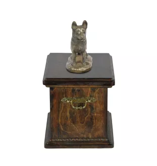 Deutscher Schäferhund - Eine Urne für die Asche eines Hundes, eine Urne mit einer Statue, eine personalisierte Hundeurne von der Marke Art-Dog.