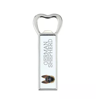 German Shepherd Dog, Alsatian Wolf Dog I - bottle opener with a picture and inscription for beer by Art-Dog