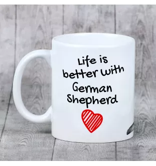 German Shepherd Dog, Alsatian Wolf Dog - cup with a dog, cup with a photo, personalized gift from the Art-Dog brand