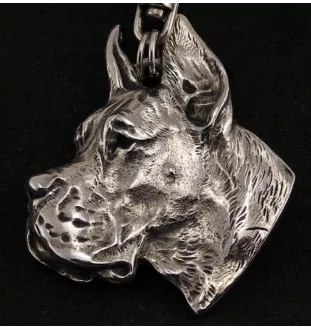 Dogue allemand, Grand danois I - collier avec un chien, pendentif en plaqué argent pour les fans de chiens, bijoux uniques de la marque Art-Dog