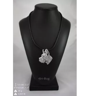 Dogue allemand, Grand danois I - Collier de chien dans une boîte cadeau, médaillon argenté pour fan de chien, pendentif remarquable de la marque Art-Dog