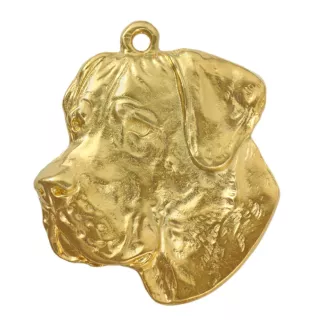 Dogue allemand, Grand danois II - Porte-clés doré avec chien, décoration de sac à main, accessoire de luxe de la marque Art-Dog