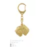 Soft-coated Wheatan Terrier  - keychain and necklace with a dog in a box, high-quality gold-plated product, Art-Dog brand