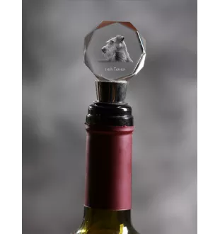 Irish Terrier, Irish Red Terrier, Brocaire Rua - Bottle stopper, crystal wine stopper with photo, personalised gift for bartender by Art-Dog brand