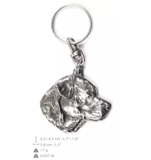 Labrador Retriever - Silver-plated pendant with a dog in a decorative box, handbag decoration, backpack pendant by Art-Dog brand