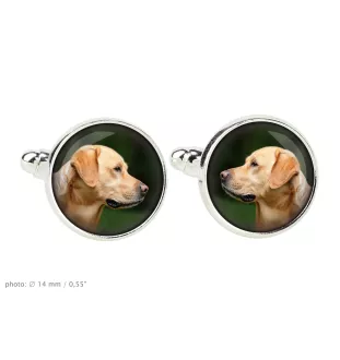 Labrador Retriever - Manschettenknöpfe in einer Schachtel, handgefertigter Schmuck, Produkt der Marke Art-Dog