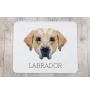 Labrador Retriever - geometric mouse pad with a picture and text by Art-Dog