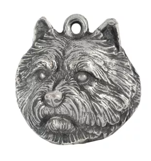 Norwich Terrier, Terrier de Norwich - collier avec un chien, pendentif en plaqué argent pour les fans de chiens, bijoux uniques de la marque Art-Dog