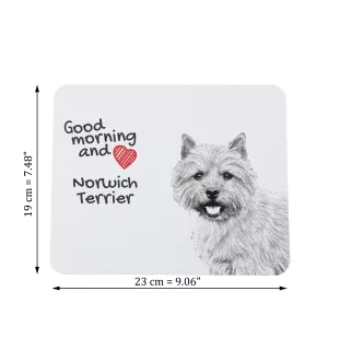 Norwich Terrier - podkładka pod myszkę z nadrukiem, personalizowana podkładka z psem, wyjątkowy gadżet dla pracownika biurowego marki Art-Dog