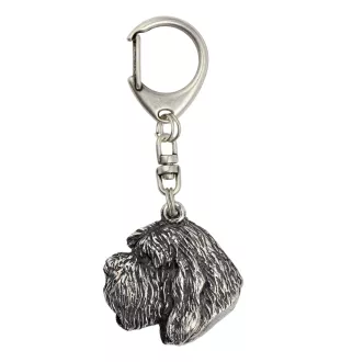 Otterhund, Otterhound - Versilberter Schlüsselanhänger mit Hund, Handtaschen-Dekoration, Rucksack-Anhänger der Marke Art-Dog