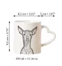 Peruvian Hairless Dog, Peruvian Viringo, Naked Dog - cup with a dog, adorable cup with a heart-shaped handle, universal gift from the Art-Dog brand