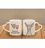 Peruvian Hairless Dog, Peruvian Viringo, Naked Dog - cup with a dog, adorable cup with a heart-shaped handle, universal gift from the Art-Dog brand