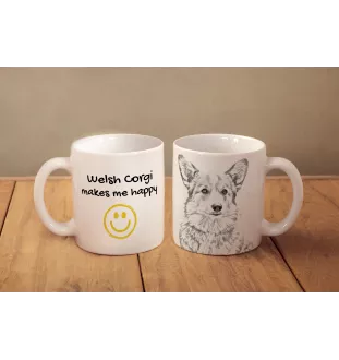 Pembroke Welsh Corgi - cup with a dog, cheerful cup for a dog lover, personalized gift from the Art-Dog brand