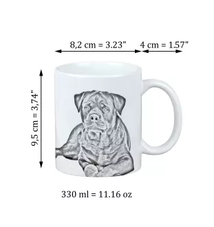 Rottweiler, Rott, Rottie - cup with a dog, cheerful cup for a dog lover, personalized gift from the Art-Dog brand