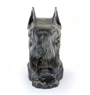 Schnauzer - urne pour cendres de chien, buste de chien, grande tête de chien pour le jardin par Art-Dog