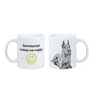 Schnauzer I - cup with a dog, cheerful cup for a dog lover, personalized gift from the Art-Dog brand