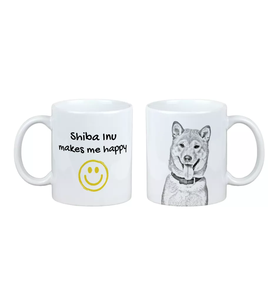 Shiba Inu - Tasse mit Hund, fröhliche Tasse für Hundeliebhaber, personalisiertes Geschenk der Marke Art-Dog