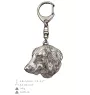 Dachshund Wire-haired, Wiener dog, Badger dog IV - Silver-plated key ring with dog, handbag decoration, backpack pendant by Art-Dog brand