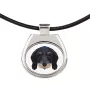 Teckel à poil dur - collier avec une photo et un motif géométrique de la marque Art-Dog