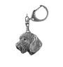 Dachshund Wire-haired, Wiener dog, Badger dog III - Silver-plated key ring with a dog in a gift box, handbag decoration, backpack pendant by Art-Dog brand