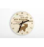 West Highland White Terrier, Westie, Westy - clock with dog, wooden clock with engraving, personalised clock by Art-Dog