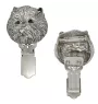 West Highland White Terrier, Westie, Westy - brooch with a clip, holder for a start number, silver-plated dog show pin from the Art-Dog brand