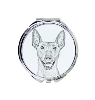 Xoloitzcuintle, Mexican Hairless Dog, Xoloitzquintle - Pocket mirror with a dog, personalized mirror for a purse, compact mirror with Art-Dog brand print.