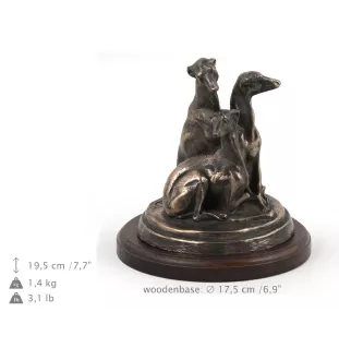 Whippet - dog figurine, figure on a white base, trophy for Art-Dog dog show exhibition