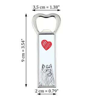 Yorkshire Terrier, Yorkie - bottle opener with a dog, personalized fridge opener, unique gift for a man by Art-Dog brand