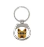 Yorkshire Terrier, Yorkie - geometric keychain with a photo and the inscription Art-Dog