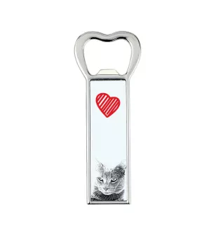 Chartreux - bottle opener with a cat, personalized fridge opener, unique gift for men by Art-Dog brand