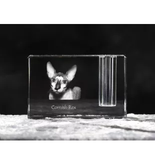 Cornish Rex penholder kryształowy z kotem Art-Dog