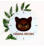 Havana Brown - horloge MDF avec graphisme et logo de la marque Art-Dog