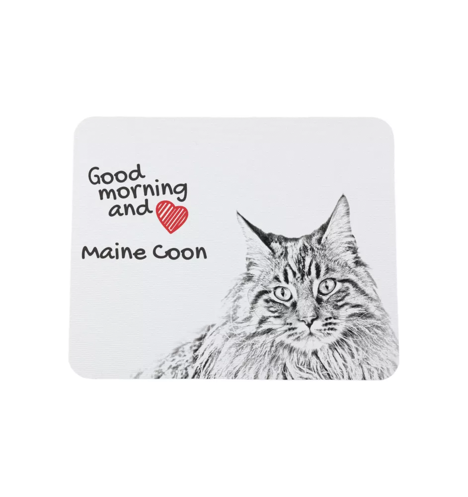 Maine Coon - mouse pad with print, personalized cat pad, unique gadget for an office worker from the Art-Dog brand