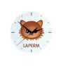 Laperm - MDF clock with graphics and the Art-Dog brand name